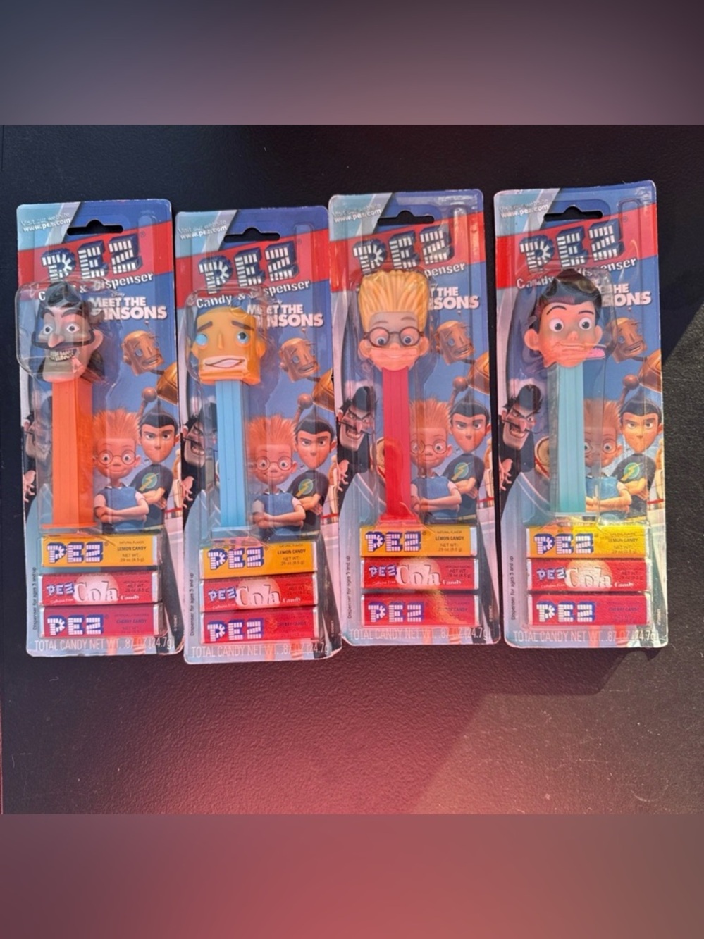 Pez Candy Dispensers Meet the Robinsons Lewis Michael Set of 4 NEW